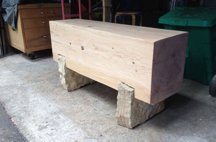 Bench with Stone Legs