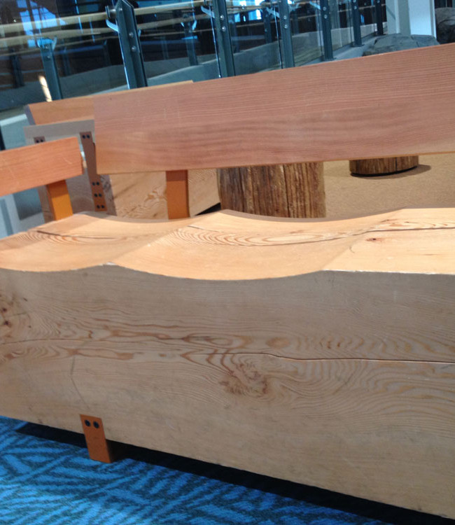 Massive Log Benches at YVR