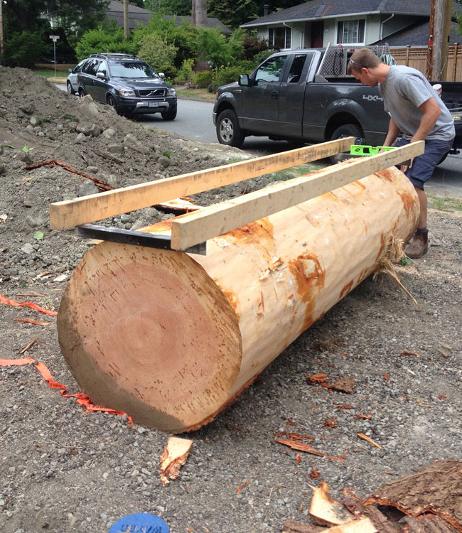 Log Cutting with Alaskan Mill